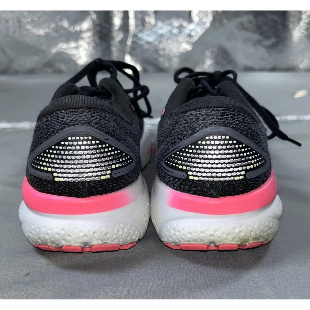 Brooks Ghost 16 Shoes Womens Size 9B Black Pink Running Sneakers 1204071B074